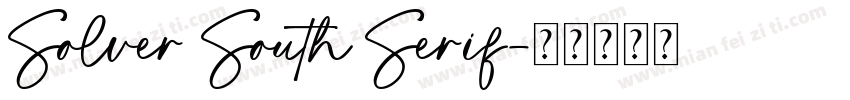 Solver South Serif字体转换